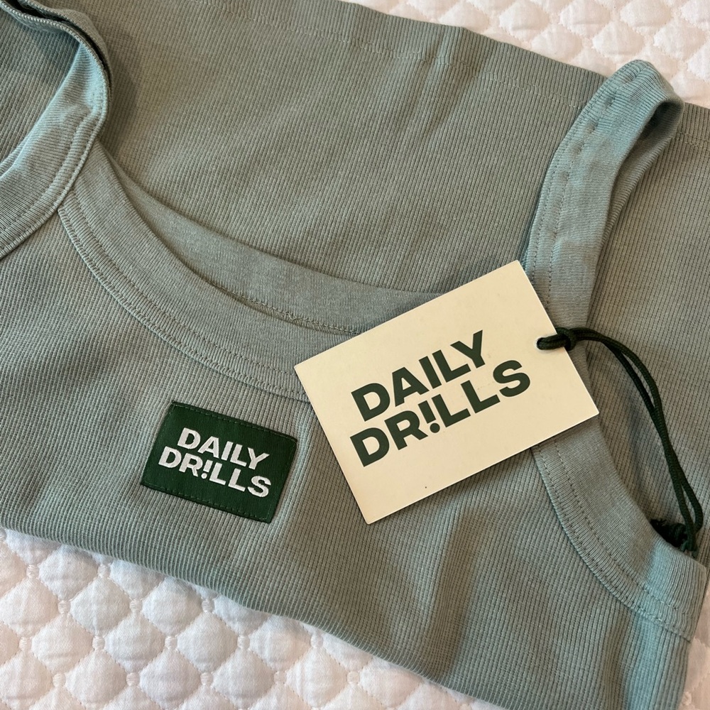 Daily Drills Harbor Sage Green Sleeveless Top